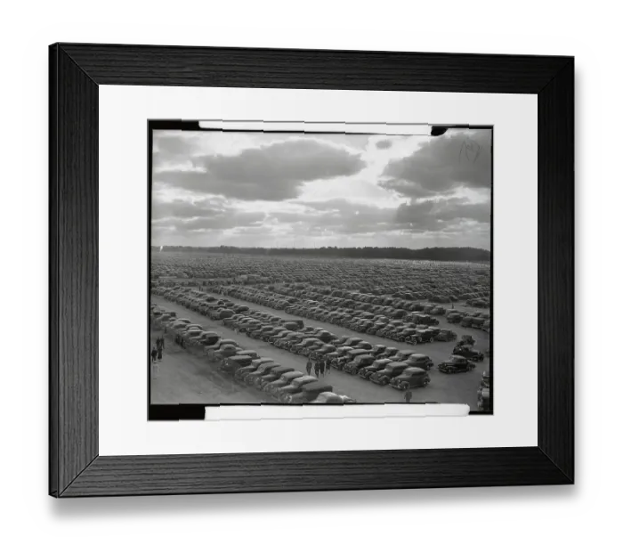 Framed Print : Parking Lot Filled to Capacity Framed Print : Parking Lot Filled to Capacity