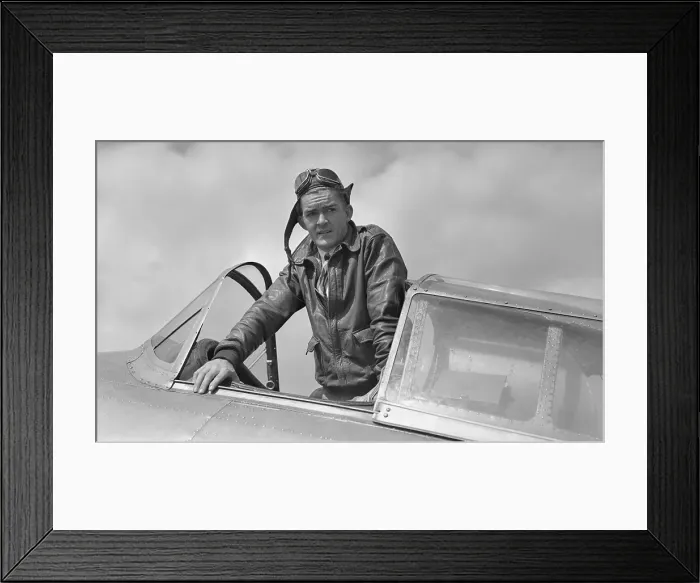 Framed Print : Frank Sinclair in Plane During National Air Races Framed Print : Frank Sinclair in Plane During National Air Races