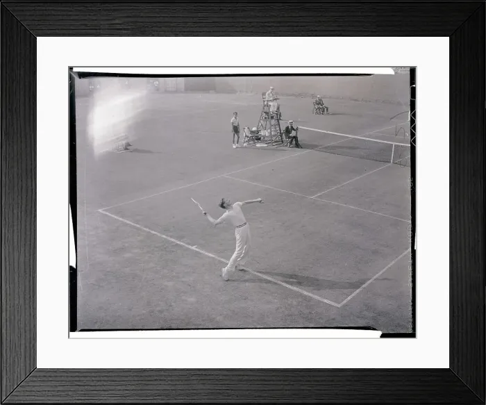 Framed Print : Von Cramm Playing Tennis