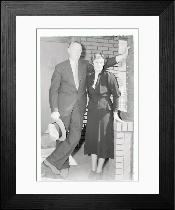 Framed Print : George Hart Posing with His New wife Marcia Farrell Keresey Framed Print : George Hart Posing with His New wife Marcia Farrell Keresey