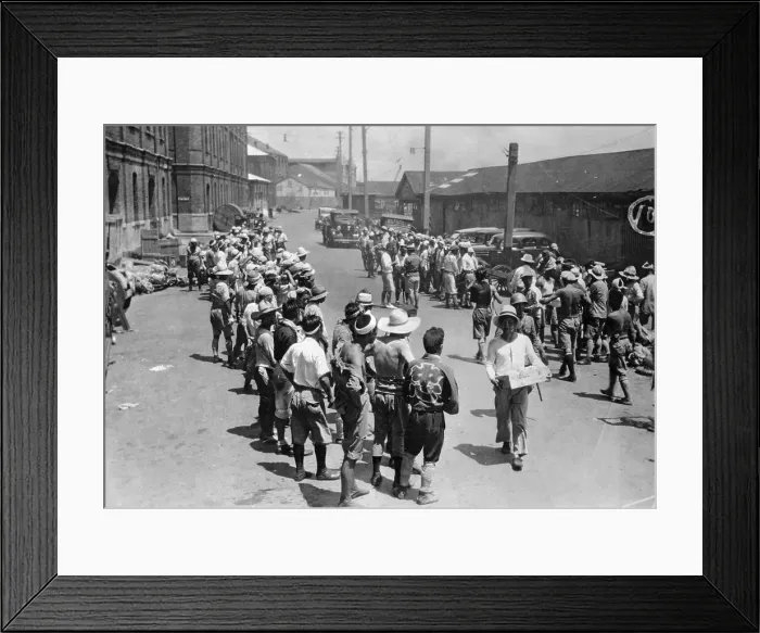Framed Print : Civilians Walking in Shanghai Street Framed Print : Civilians Walking in Shanghai Street