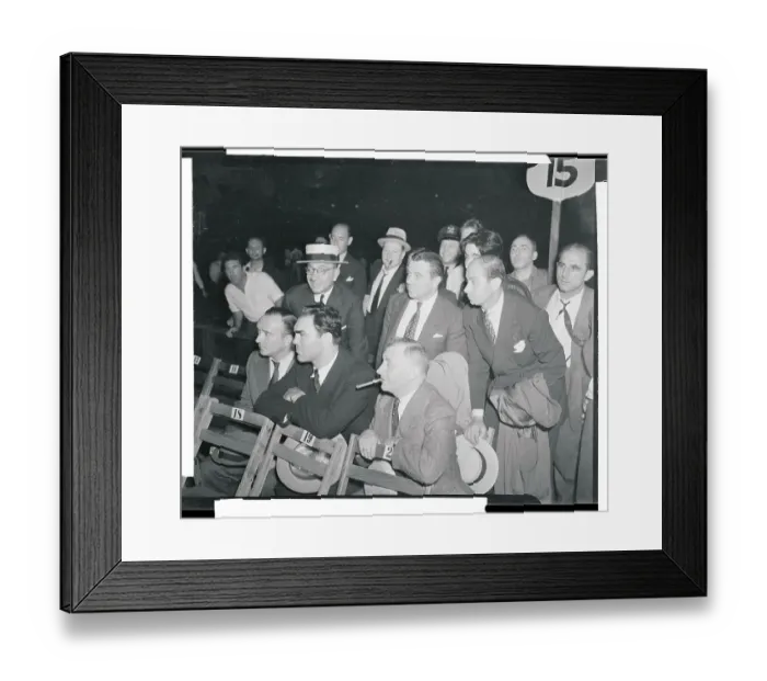 Framed Print : Max Schmeling Watching Fight Framed Print : Max Schmeling Watching Fight