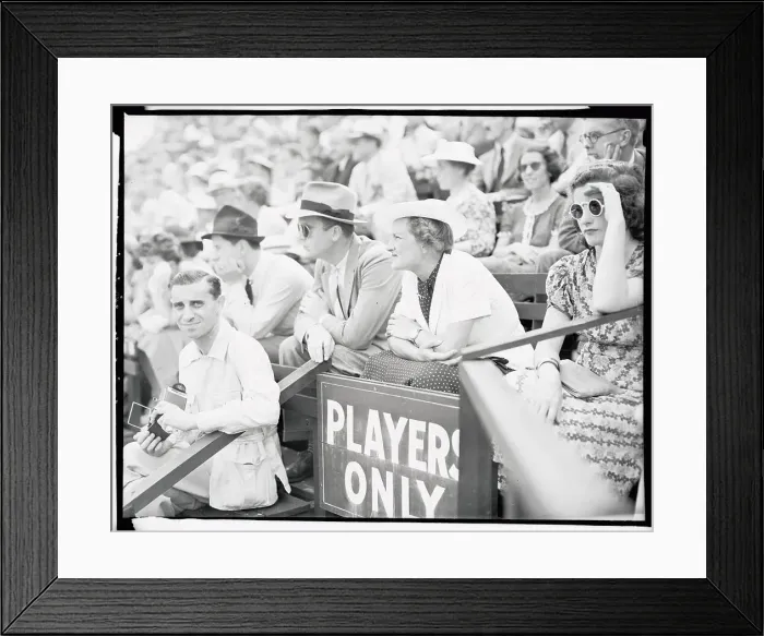 Framed Print : Spectators Watching Tennis National Doubles