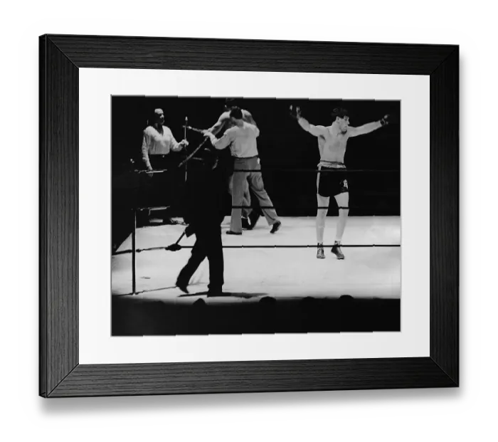 Framed Print : Buddy Baer in Boxing Ring Framed Print : Buddy Baer in Boxing Ring