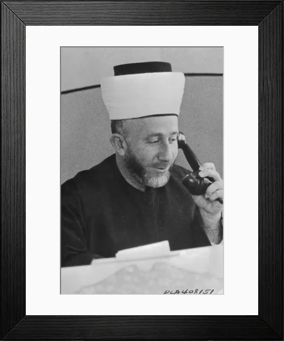 Framed Print : Amin Al-Husayni with Telephone Framed Print : Amin Al-Husayni with Telephone