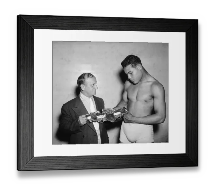 Framed Print : Joe Louis Presented with Championship Belt Framed Print : Joe Louis Presented with Championship Belt