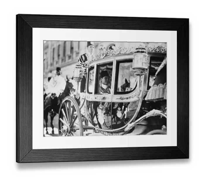 Framed Print : King Farouk Riding in State Carriage Framed Print : King Farouk Riding in State Carriage