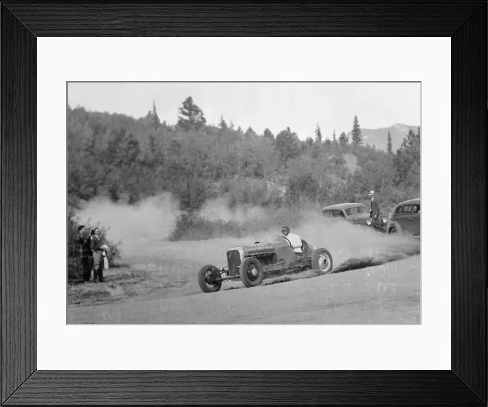 Framed Print : Louis Unser Winning Pikes Peak Hill Climb Framed Print : Louis Unser Winning Pikes Peak Hill Climb