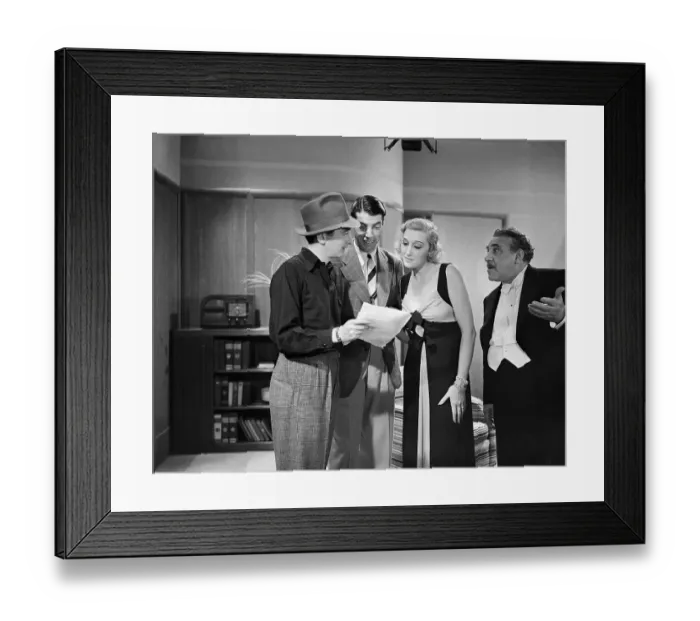 Framed Print : Joe DiMaggio Reading Movie Script