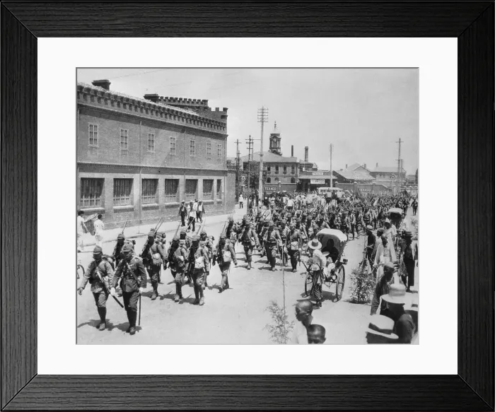 Framed Print : Japanese Troops Entering Tientsin Framed Print : Japanese Troops Entering Tientsin