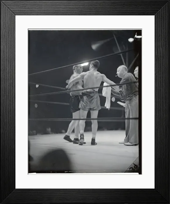 Framed Print : Marcel Thil and Freddy Apostoli in Action Framed Print : Marcel Thil and Freddy Apostoli in Action
