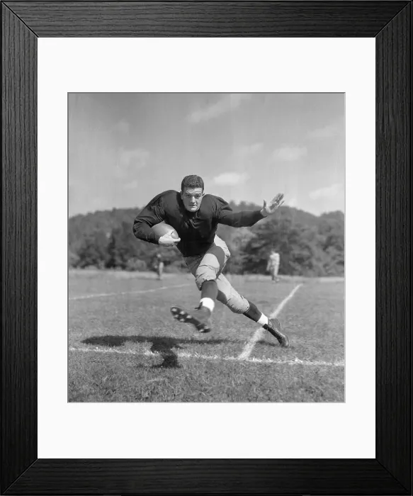 Framed Print : Clint Frank in Football Action Framed Print : Clint Frank in Football Action