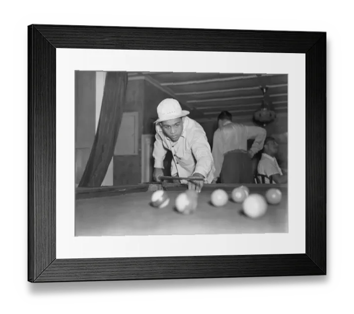 Framed Print : Joe Louis Playing Pool Framed Print : Joe Louis Playing Pool