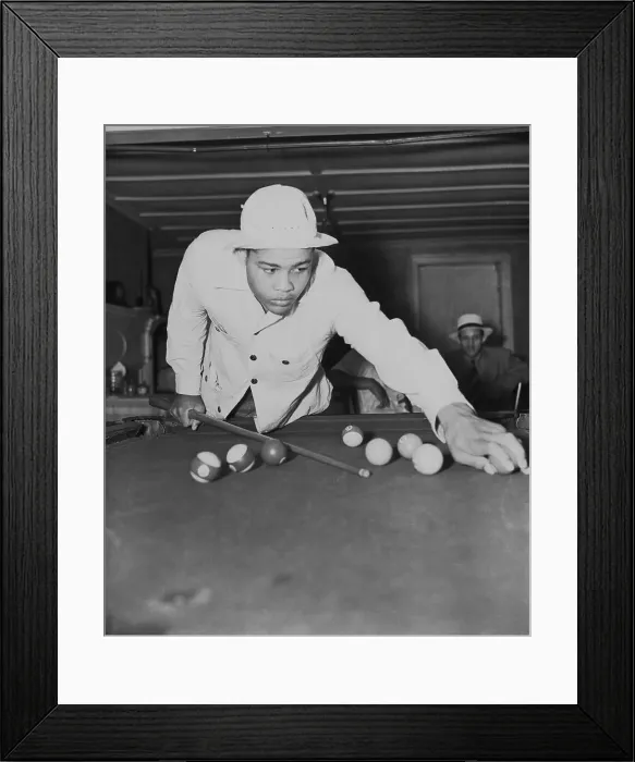 Framed Print : Joe Louis Playing Pool Framed Print : Joe Louis Playing Pool