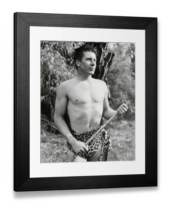 Framed Print : Glenn Morris Wearing Loincloth Framed Print : Glenn Morris Wearing Loincloth