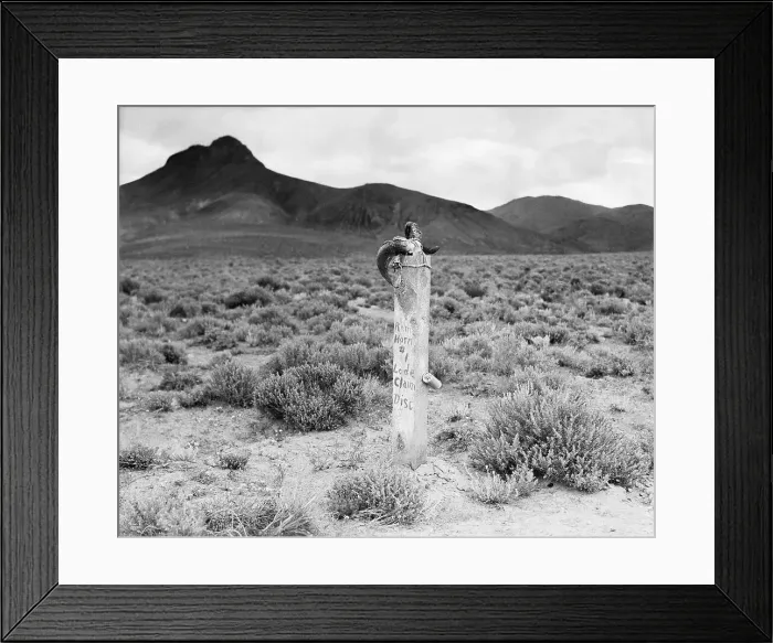 Framed Print : Claim Stake Outside Cave Opening Framed Print : Claim Stake Outside Cave Opening