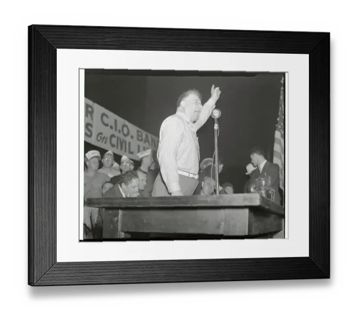Framed Print : Leo Krzycki Speaking with Arm Raised Framed Print : Leo Krzycki Speaking with Arm Raised