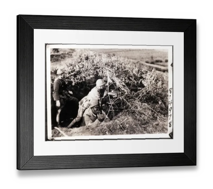 Framed Print : Japanese Machine Gunners in Battle Image Framed Print : Japanese Machine Gunners in Battle Image