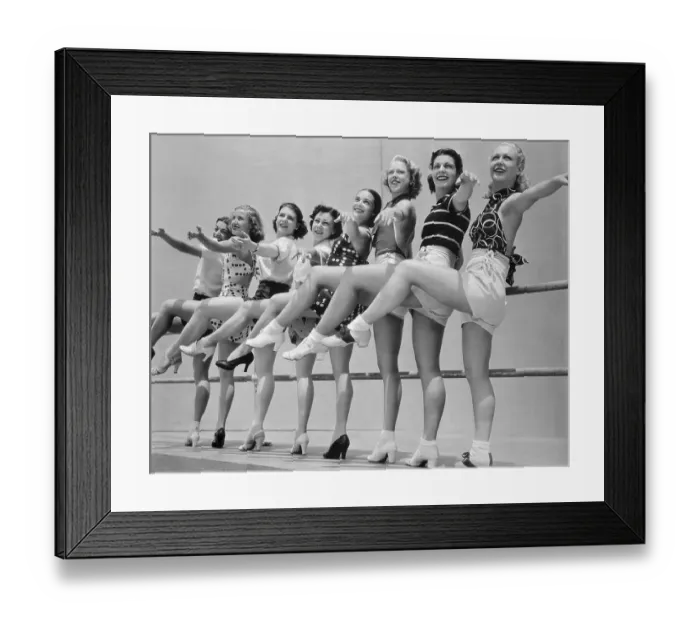 Framed Print : Ballet Dancers Standing in Line Framed Print : Ballet Dancers Standing in Line