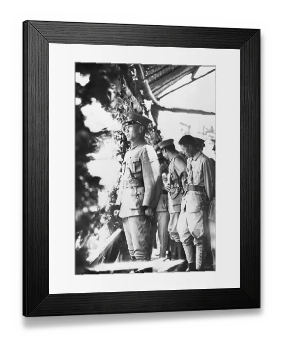 Framed Print : Chiang Kai-Shek Addressing Crowd Framed Print : Chiang Kai-Shek Addressing Crowd