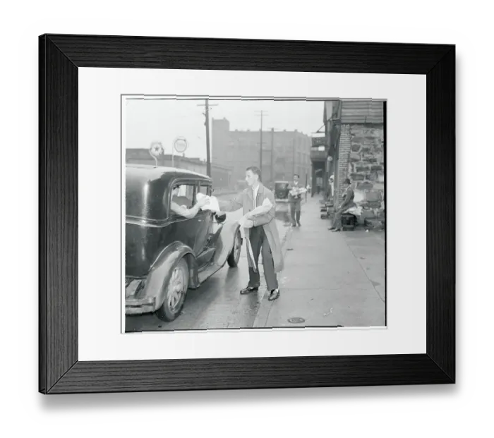 Framed Print : Man Handing Out Pamphlets Framed Print : Man Handing Out Pamphlets