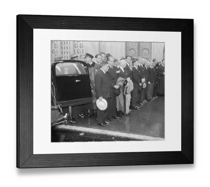 Framed Print : Mayor LaGuardia at Gershwin Funeral Framed Print : Mayor LaGuardia at Gershwin Funeral