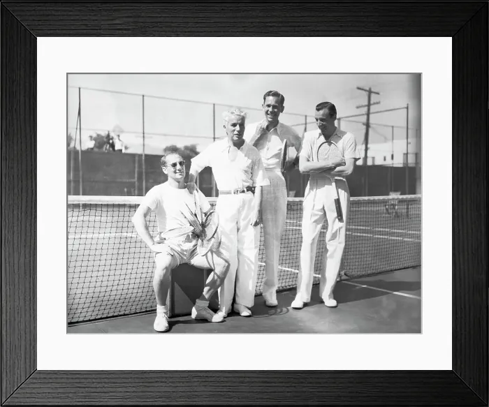 Framed Print : Charlie Chaplin Posing with Colleagues Framed Print : Charlie Chaplin Posing with Colleagues