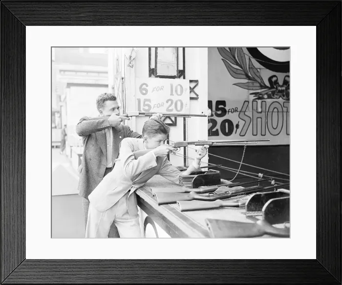 Framed Print : Newsboys Shooting t Coney Island Framed Print : Newsboys Shooting t Coney Island