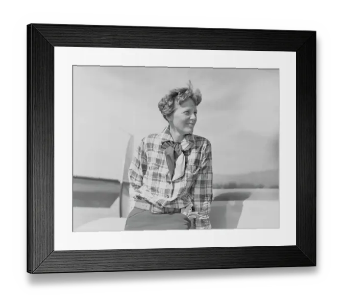 Framed Print : Portrait of Amelia Earhart