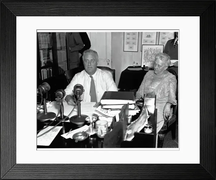 Framed Print : President Roosevelt Delivering Radio Address Framed Print : President Roosevelt Delivering Radio Address