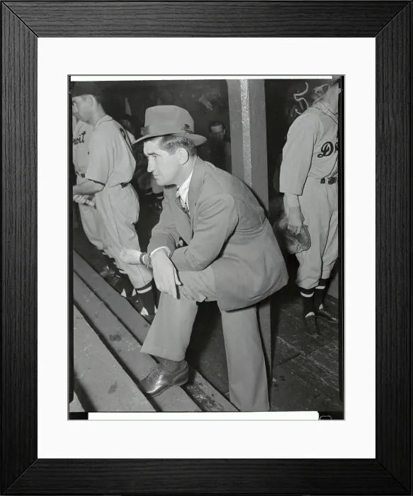 Framed Print : Mickey Cochrane with One Leg Propped Framed Print : Mickey Cochrane with One Leg Propped