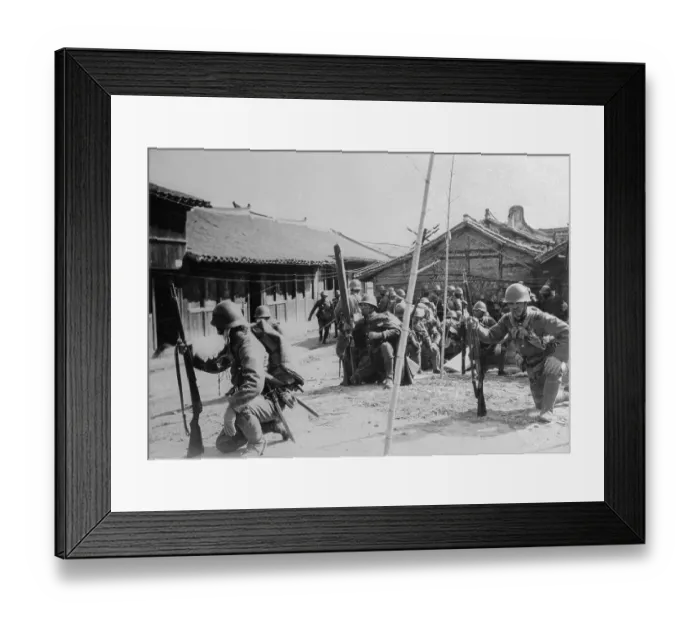 Framed Print : Japanese Infantry Prepares to Move on Beijing 1937 Framed Print : Japanese Infantry Prepares to Move on Beijing 1937