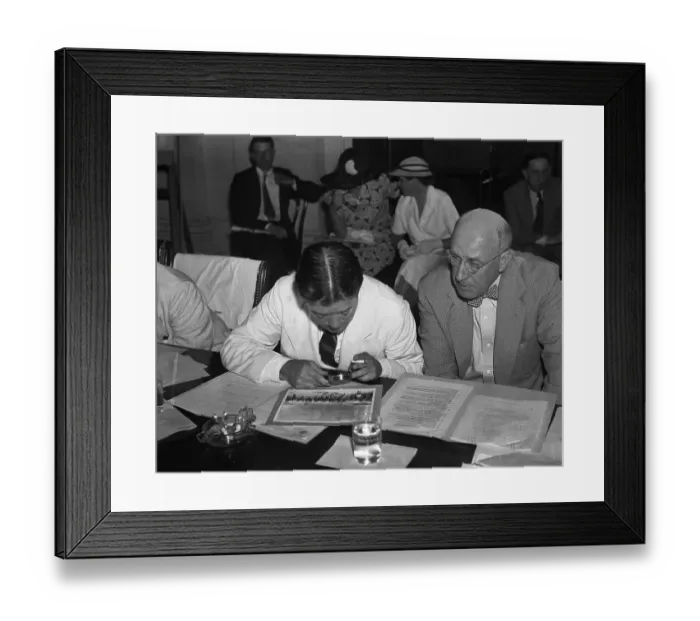 Framed Print : Sen. Robert M. La Follette and Sen. Elbert Thomas at a Civil Liberties Hearing Framed Print : Sen. Robert M. La Follette and Sen. Elbert Thomas at a Civil Liberties Hearing