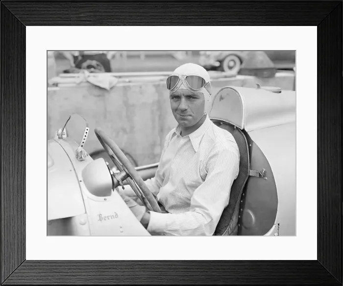 Framed Print : Bernd Rosemeyer in Race Car Framed Print : Bernd Rosemeyer in Race Car