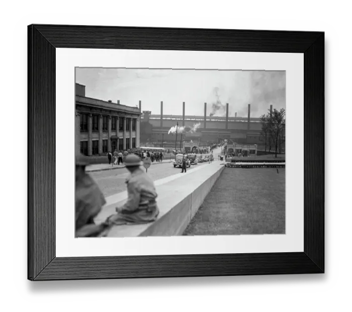 Framed Print : Workers Return to Jobs as Steel Plant Reopens Framed Print : Workers Return to Jobs as Steel Plant Reopens