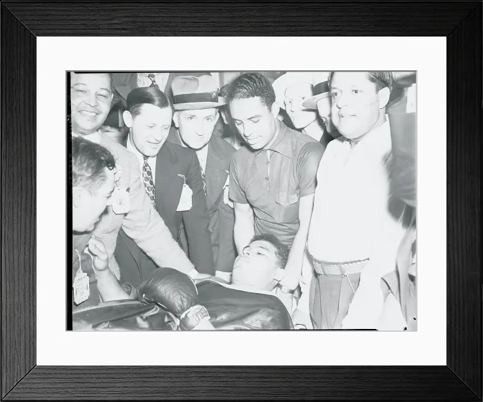 Framed Print : Joe Louis Resting After Fight Framed Print : Joe Louis Resting After Fight