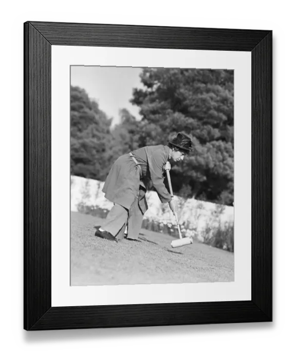 Framed Print : Harpo Marx Playing Croquet