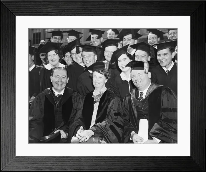 Framed Print : Eleanor Roosevelt and Alexander F. Ormsby in Cap and Gown Framed Print : Eleanor Roosevelt and Alexander F. Ormsby in Cap and Gown