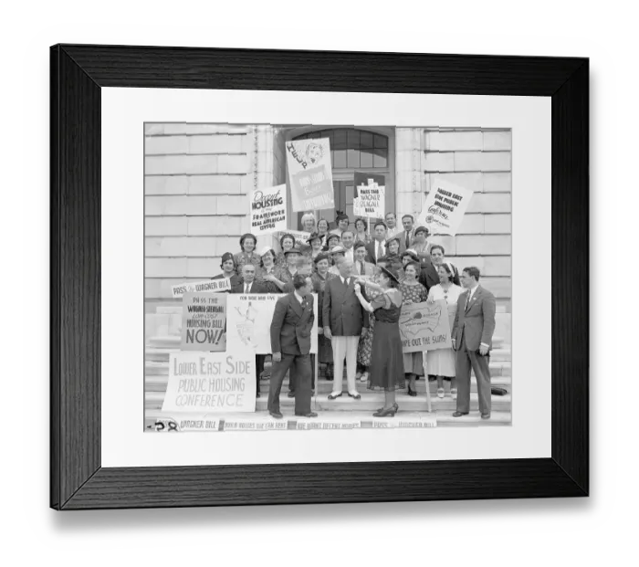 Framed Print : Tenants Group Meeting with Senator Robert Wagner Framed Print : Tenants Group Meeting with Senator Robert Wagner
