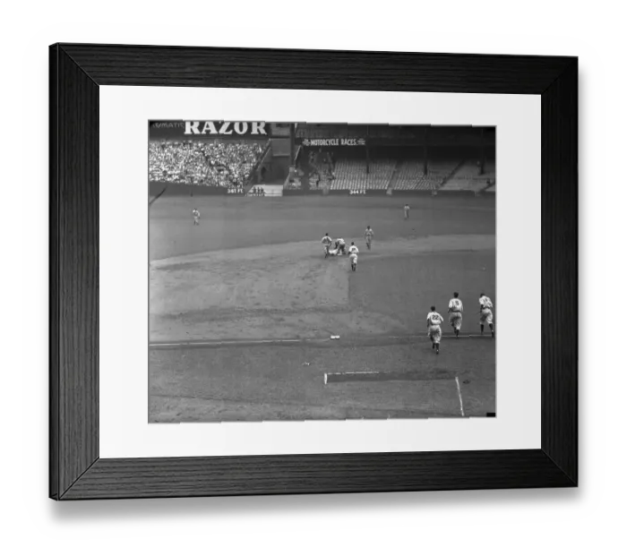 Framed Print : Lou Gehrig Falls Down Framed Print : Lou Gehrig Falls Down