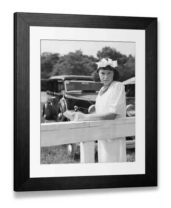 Framed Print : Gloria Vanderbilt Attending Horse Race Framed Print : Gloria Vanderbilt Attending Horse Race