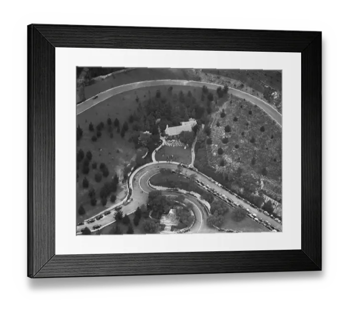 Framed Print : Harlow Funeral as Seen from Above Framed Print : Harlow Funeral as Seen from Above