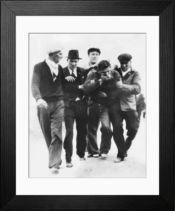 Framed Print : Michigan Strikers Routed by Gas Bombs Framed Print : Michigan Strikers Routed by Gas Bombs