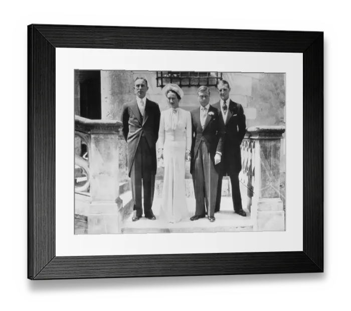 Framed Print : Duke and Duchess of Windsor After Their Wedding Ceremony Framed Print : Duke and Duchess of Windsor After Their Wedding Ceremony