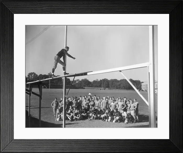 Framed Print : Fritz Crisler Coaching from Goalpost Framed Print : Fritz Crisler Coaching from Goalpost