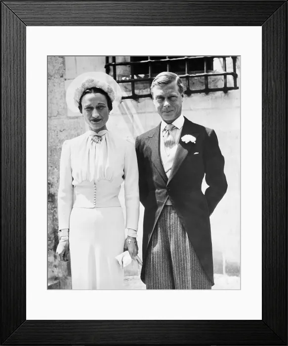 Framed Print : Duke and Duchess of Windsor After Their Wedding Framed Print : Duke and Duchess of Windsor After Their Wedding