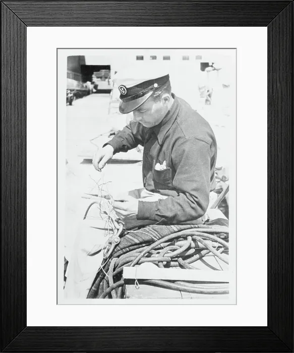 Framed Print : Herman Wegge Splicing Wires Framed Print : Herman Wegge Splicing Wires