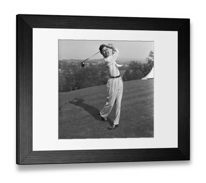 Framed Print : Byron Nelson Swinging Golf Club Framed Print : Byron Nelson Swinging Golf Club