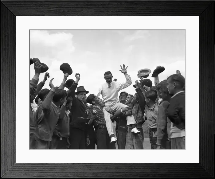 Framed Print : Caddies Carrying Sam Snead on Their Shoulders Framed Print : Caddies Carrying Sam Snead on Their Shoulders