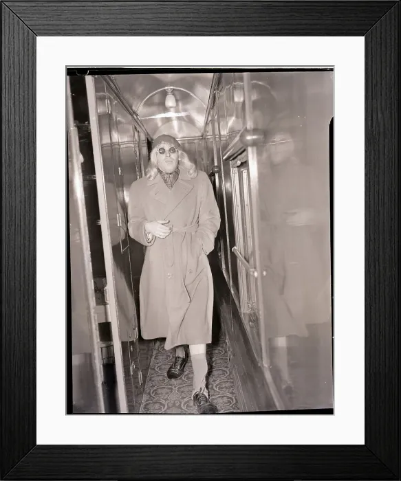 Framed Print : Milton Berle Walking Down Corridor Framed Print : Milton Berle Walking Down Corridor